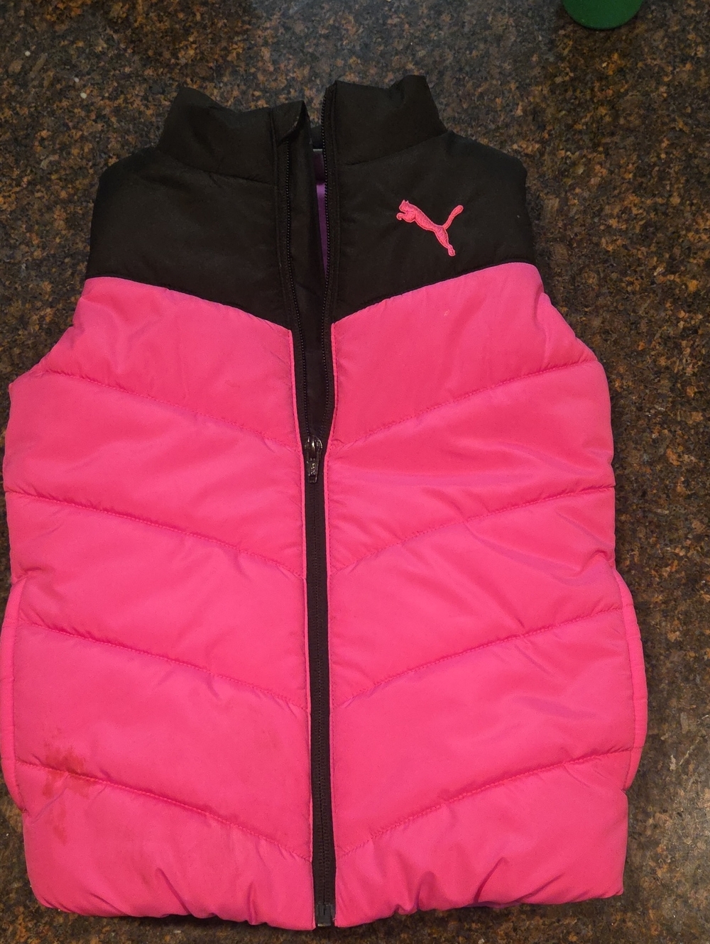 Kids Puma Pink Puffer Vest Size 5/6